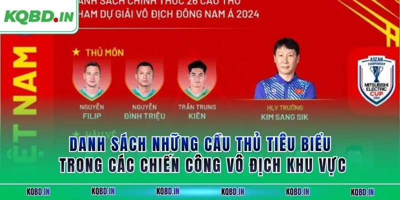 Danh sách những cầu thủ tiêu biểu trong các chiến công vô địch khu vực